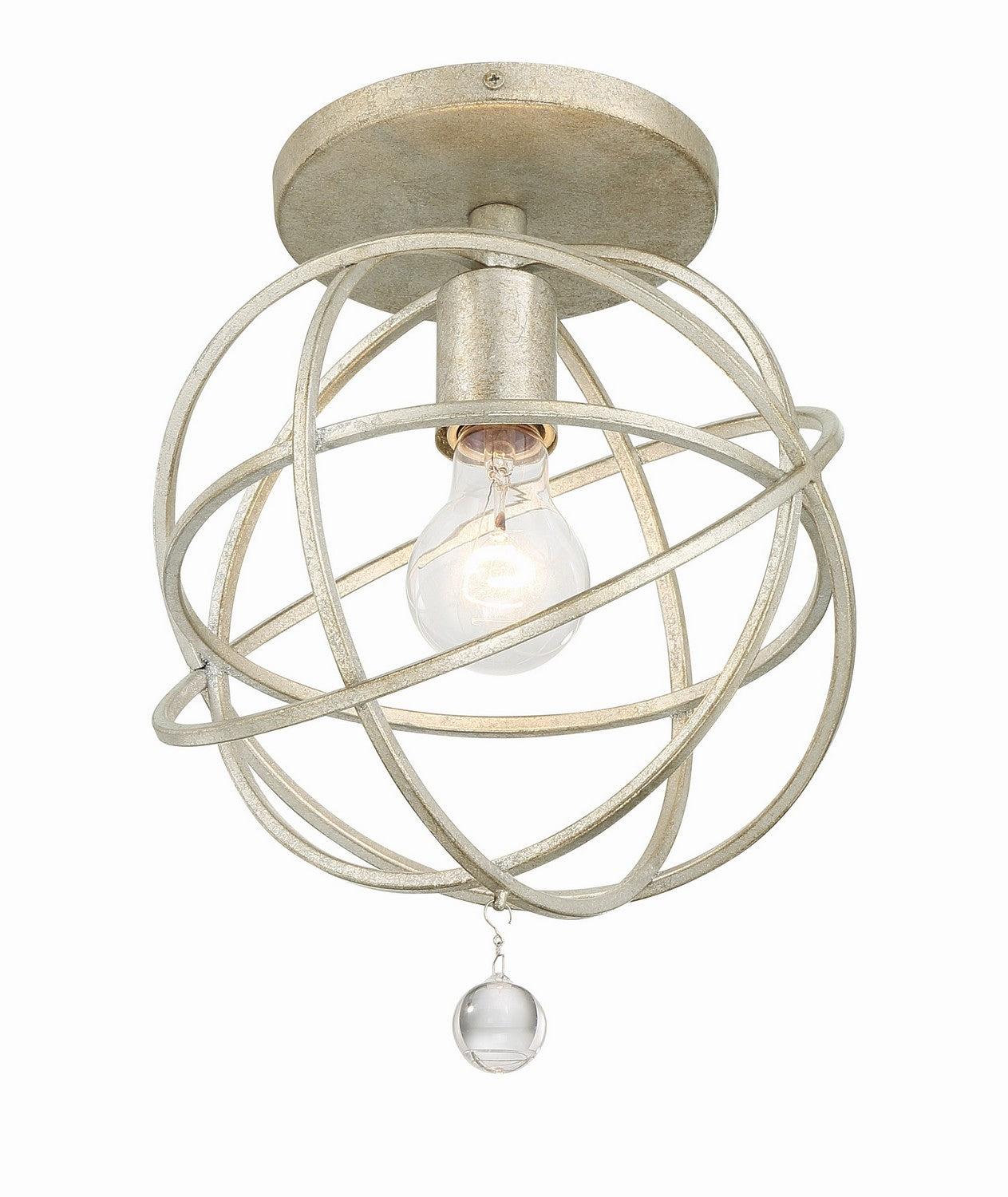 Crystorama - 9220-OS_CEILING - One Light Semi Flush Mount - Solaris - Olde Silver