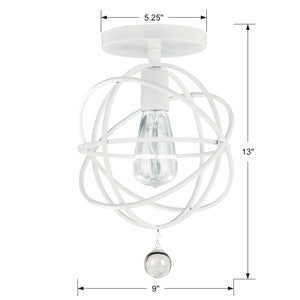 Crystorama - 9220-WW_CEILING - One Light Semi Flush Mount - Solaris - Wet White