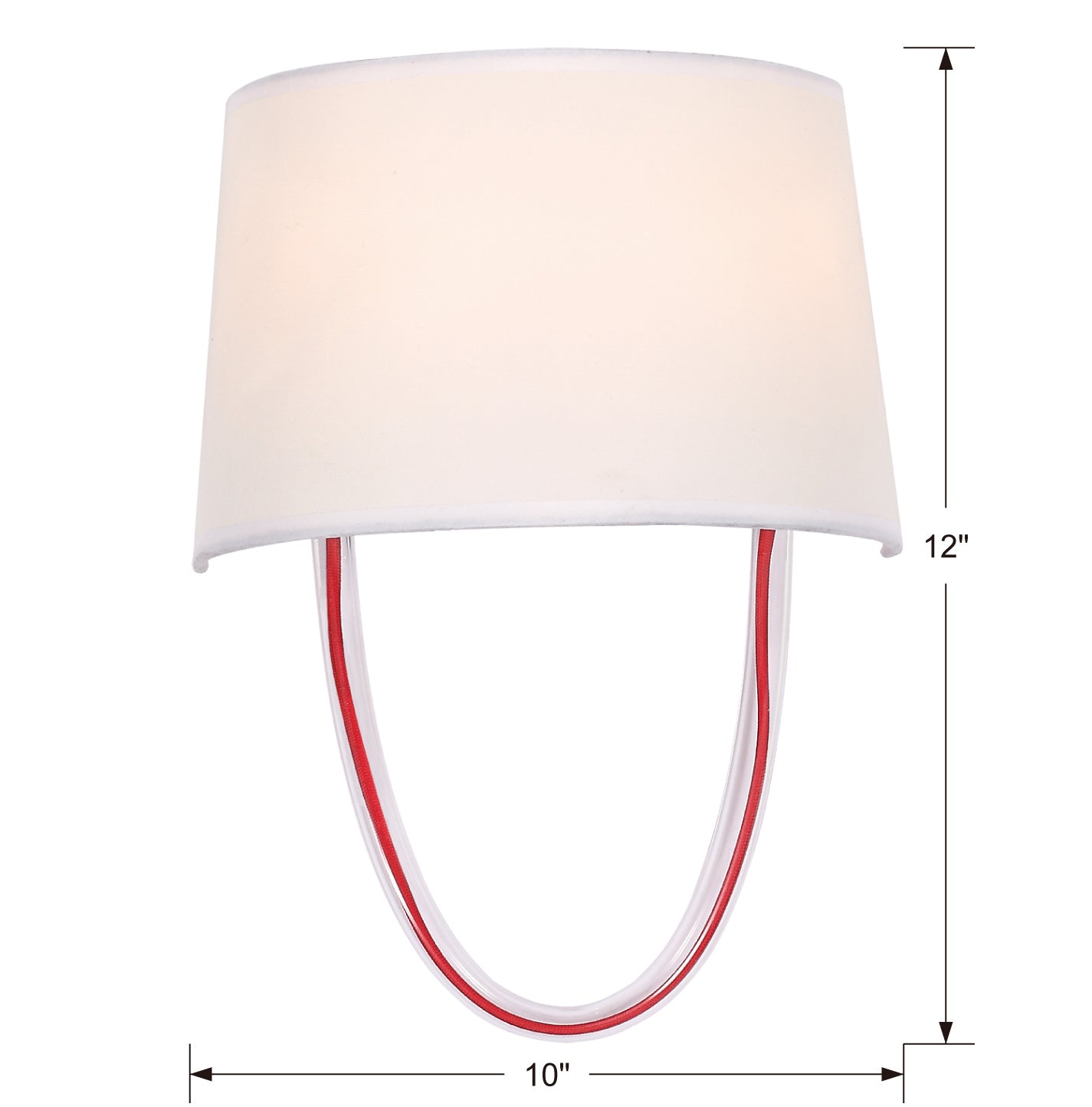 Crystorama - 9902-RD-CL - Two Light Wall Sconce - Stella - Polished Chrome / Red Cord