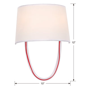 Crystorama - 9902-RD-CL - Two Light Wall Sconce - Stella - Polished Chrome / Red Cord