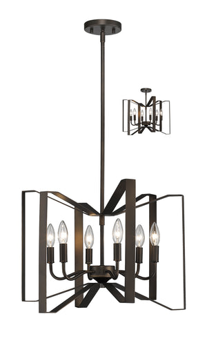 Z-Lite - 4000P-BRZ - Six Light Chandelier - Marsala - Bronze