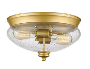 Z-Lite - 722F2-SG - Two Light Flush Mount - Amon - Satin Gold