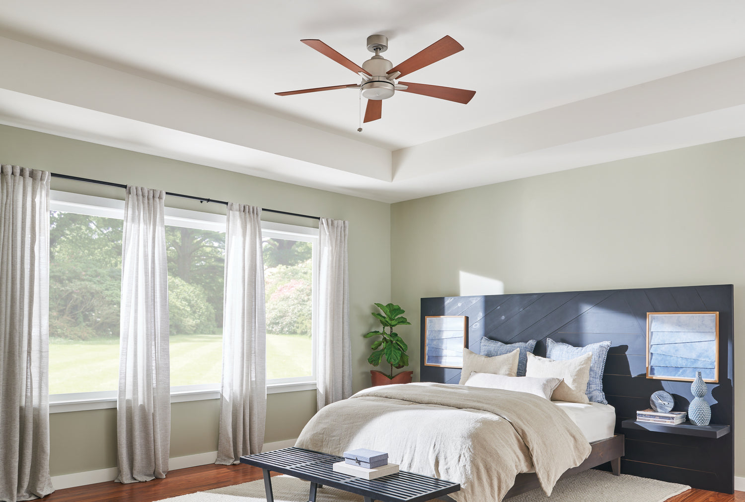 Kichler - 330242NI - 52"Ceiling Fan - Lucian II - Brushed Nickel