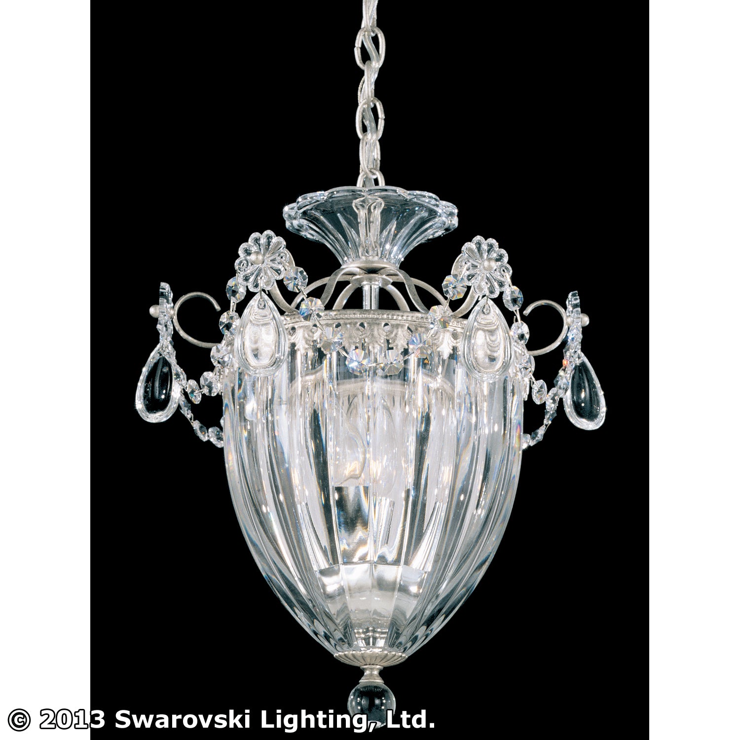 Schonbek - 1243-48S - Three Light Mini Pendant - Bagatelle - Antique Silver