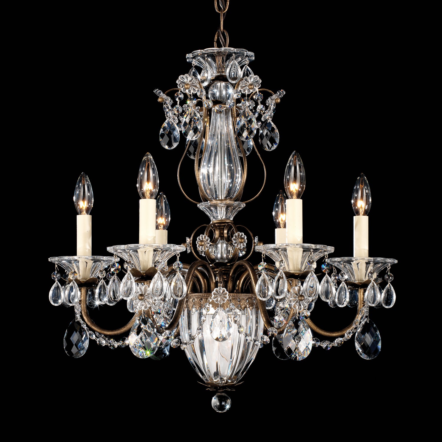 Schonbek - 1246-23A - Seven Light Chandelier - Bagatelle - Etruscan Gold