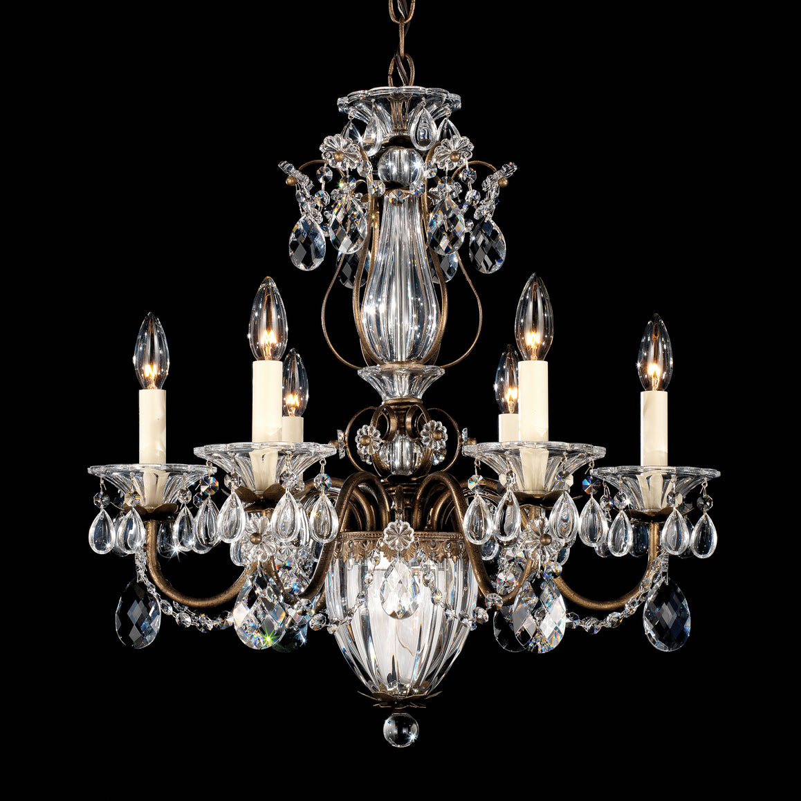 Schonbek - 1246-23S - Seven Light Chandelier - Bagatelle - Etruscan Gold