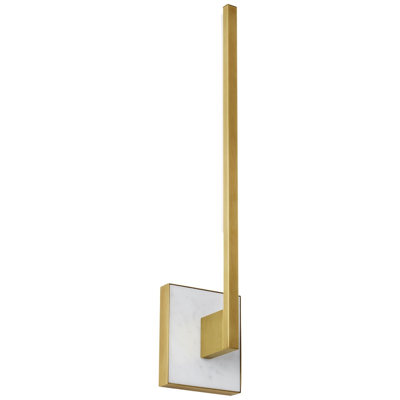 LED Wall Sconce from the Klee collection in Polished Brass / White Marble finish