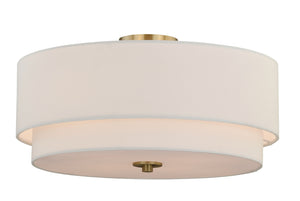 Vaxcel - C0112 - Four Light Semi Flush Mount - Burnaby - Matte Brass