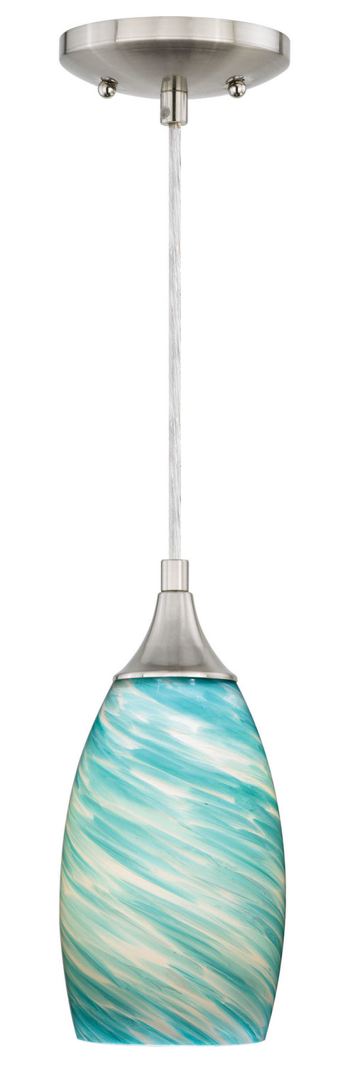 Vaxcel - P0172 - One Light Mini Pendant - Milano - Satin Nickel