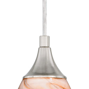 Vaxcel - P0174 - One Light Mini Pendant - Milano - Satin Nickel