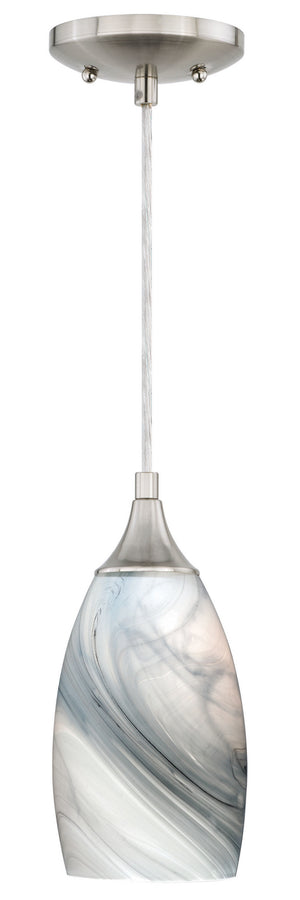 Vaxcel - P0176 - One Light Mini Pendant - Milano - Satin Nickel