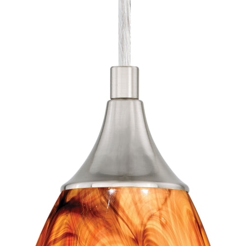 Vaxcel - P0178 - One Light Mini Pendant - Milano - Satin Nickel