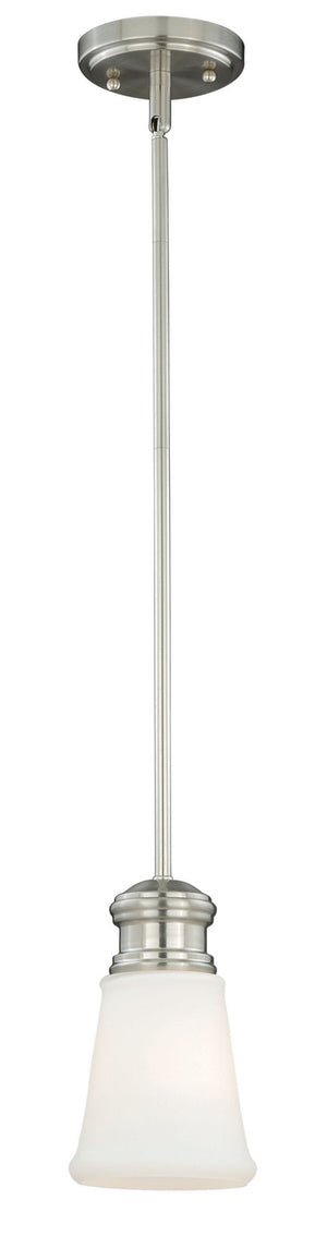 Vaxcel - P0189 - One Light Mini Pendant - Malie - Satin Nickel