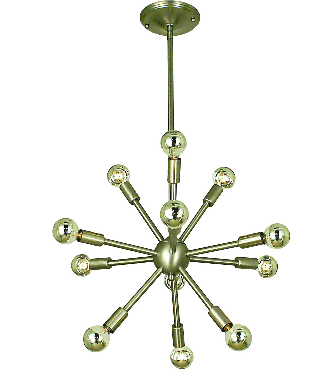 Framburg - 4393 BN - 12 Light Chandelier - Simone - Brushed Nickel