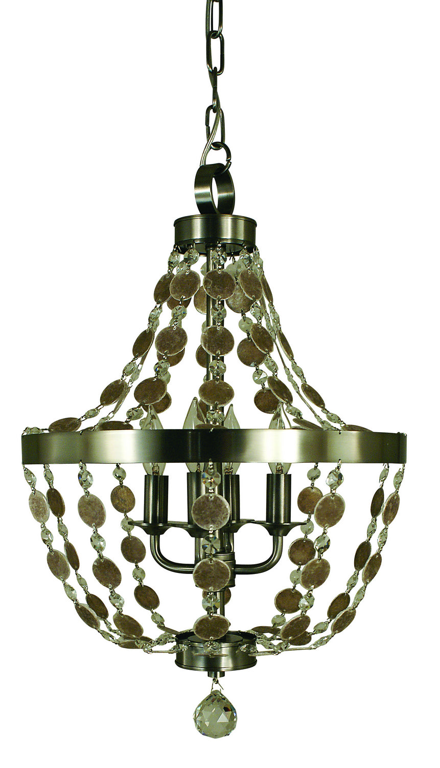 Framburg - 4484 BN - Four Light Chandelier - Naomi - Brushed Nickel