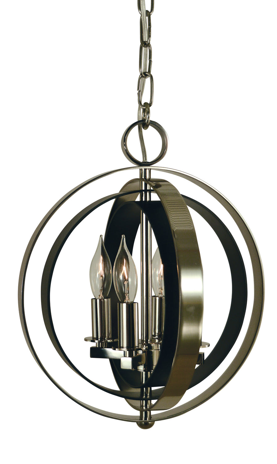 Framburg - 4650 PN/MBLACK - Four Light Chandelier - Constell - Polished Nickel with Matte Black