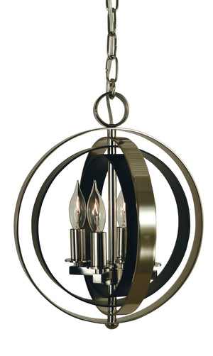 Framburg - 4650 PN/MBLACK - Four Light Chandelier - Constellation - Polished Nickel with Matte Black