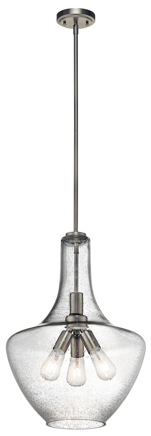 Kichler - 42190NI - Three Light Pendant - Everly - Brushed Nickel