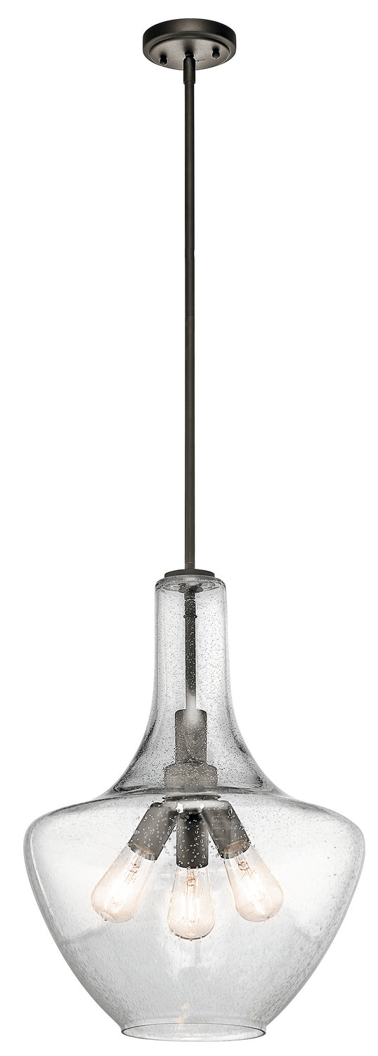 Kichler - 42190OZ - Three Light Pendant - Everly - Olde Bronze