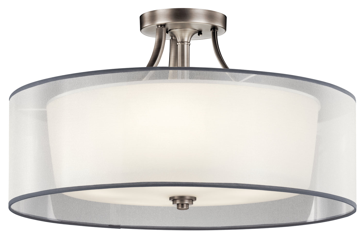 Kichler - 42399AP - Five Light Semi Flush Mount - Lacey - Antique Pewter