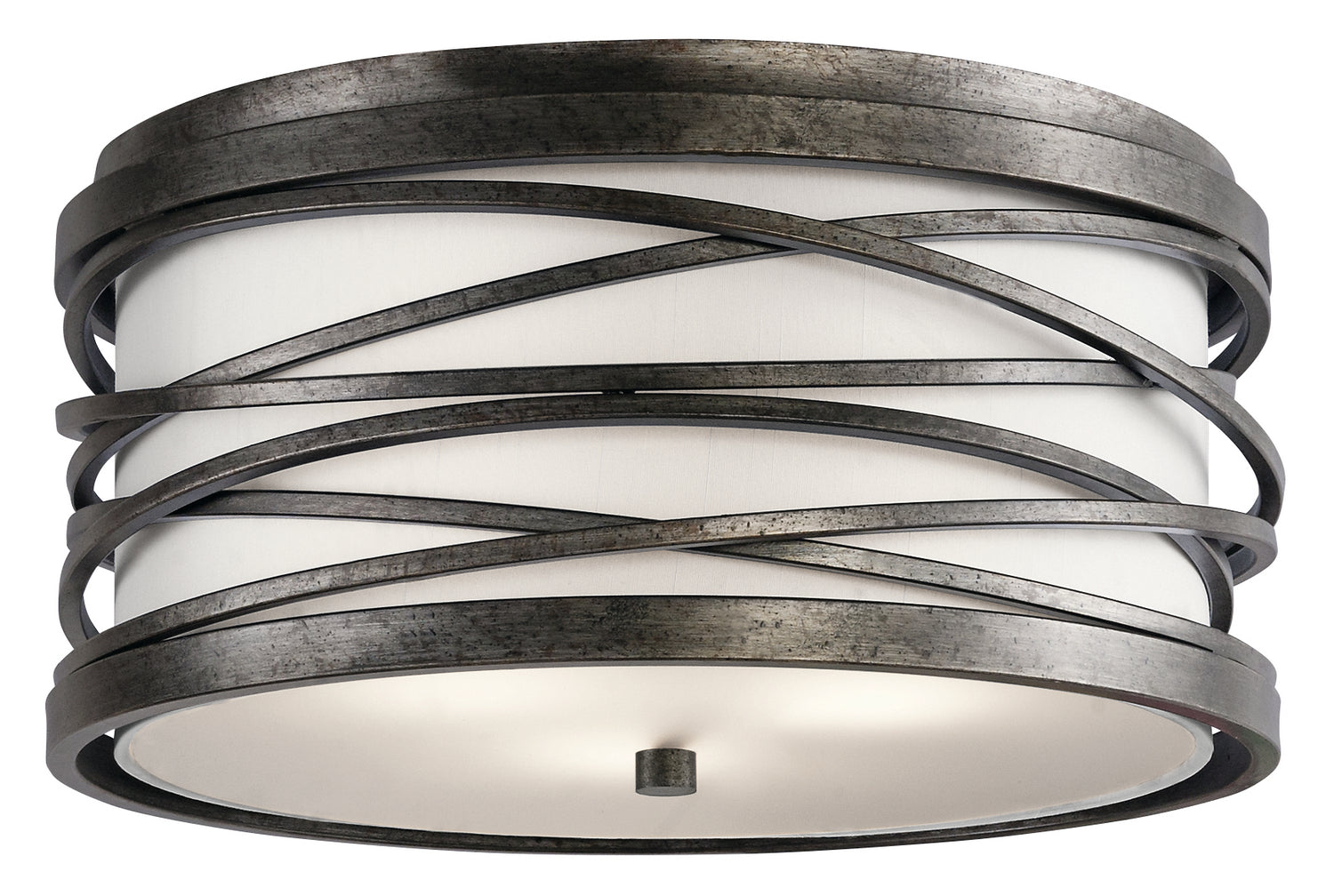 Kichler - 42479WMZ - Three Light Flush Mount - Krasi - Warm Bronze