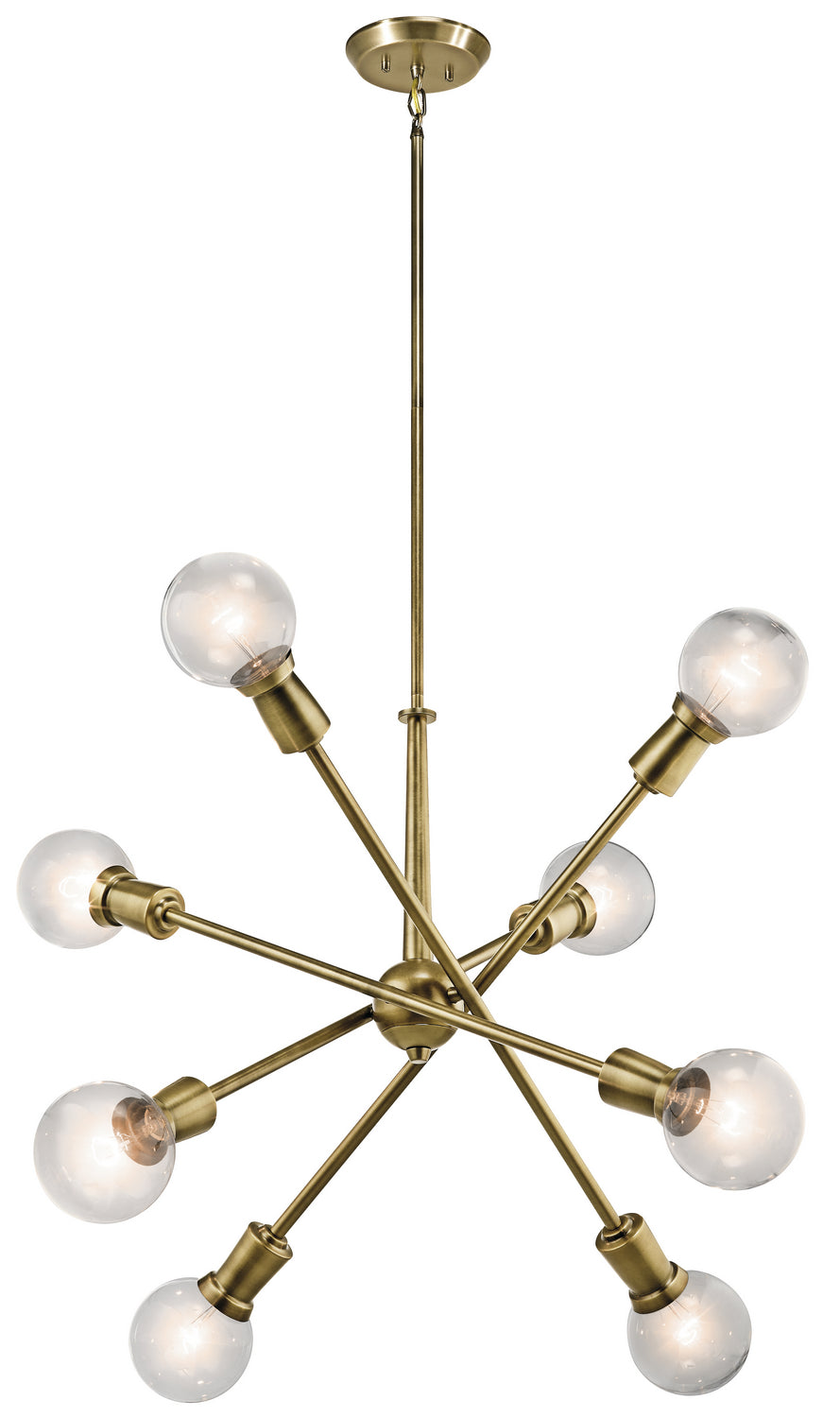 Kichler - 43118NBR - Eight Light Chandelier - Armstrong - Natural Brass