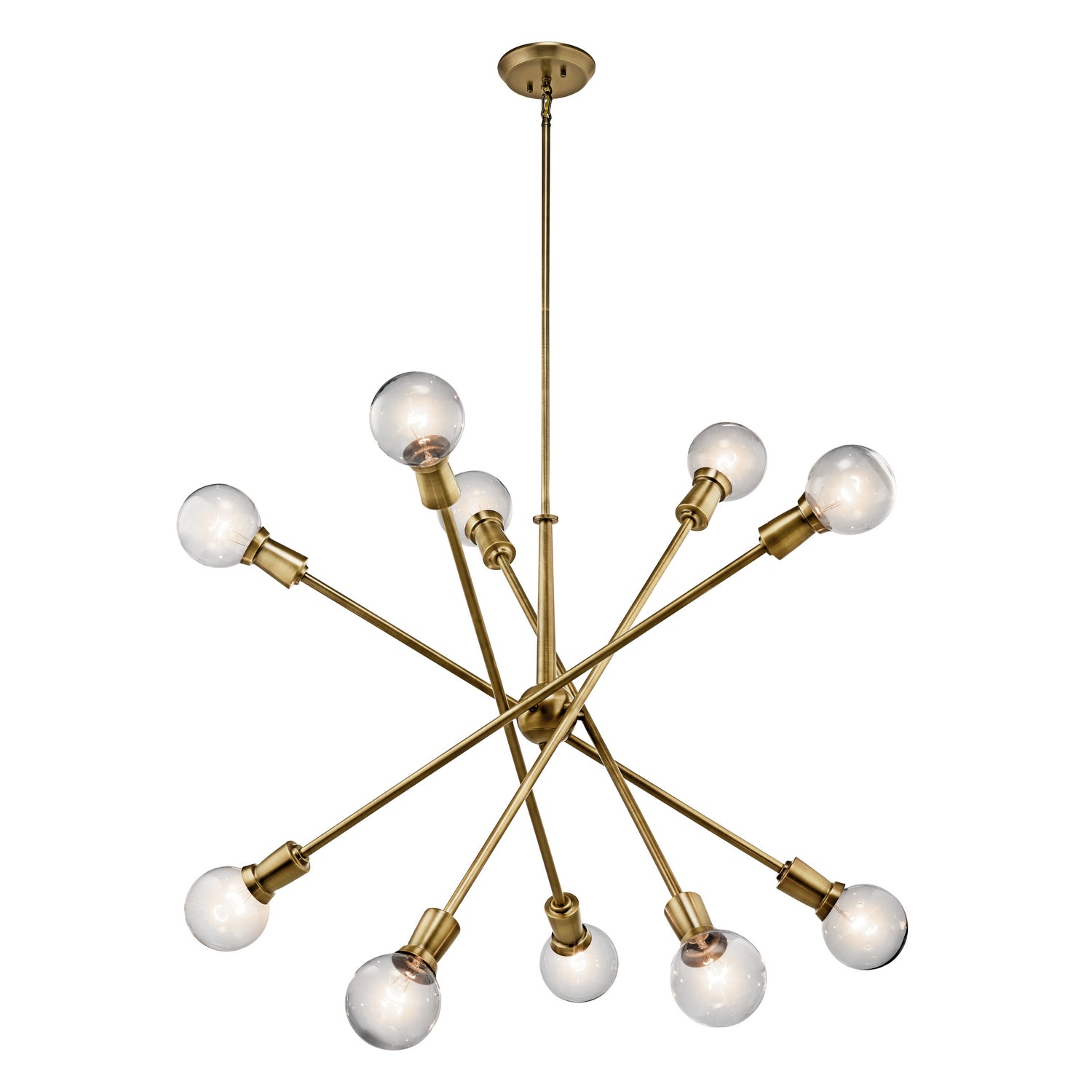 Kichler - 43119NBR - Ten Light Chandelier - Armstrong - Natural Brass