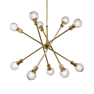 Kichler - 43119NBR - Ten Light Chandelier - Armstrong - Natural Brass