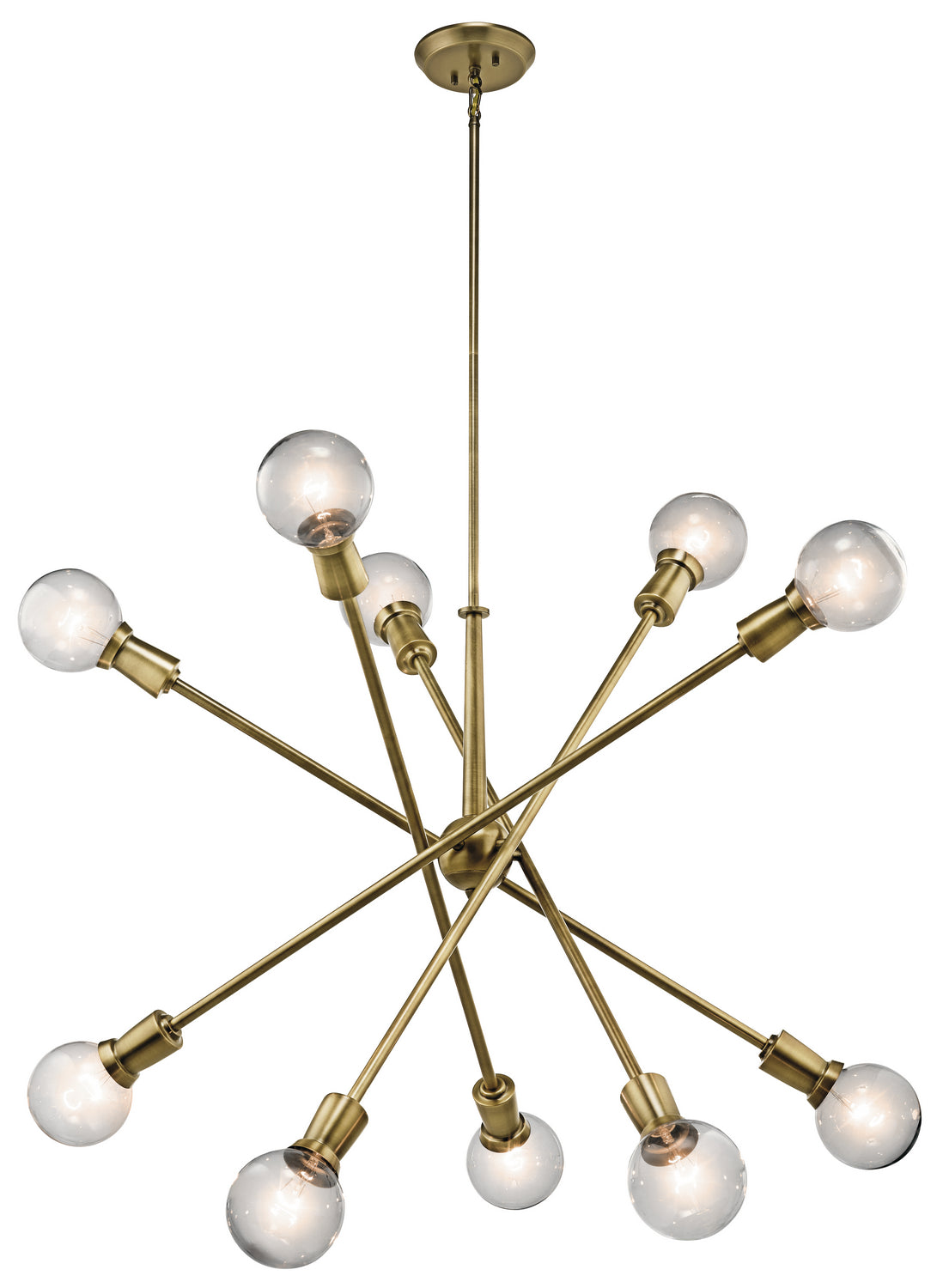 Kichler - 43119NBR - Ten Light Chandelier - Armstrong - Natural Brass