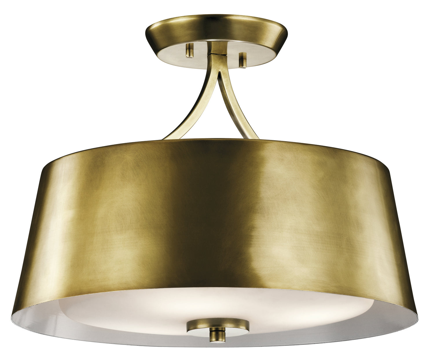 Kichler - 43744NBR - Three Light Pendant/Semi Flush Mount - Maclain - Natural Brass