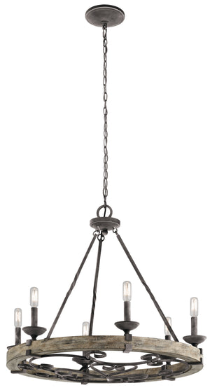 Kichler - 43823WZC - Six Light Chandelier - Taulbee - Weathered Zinc