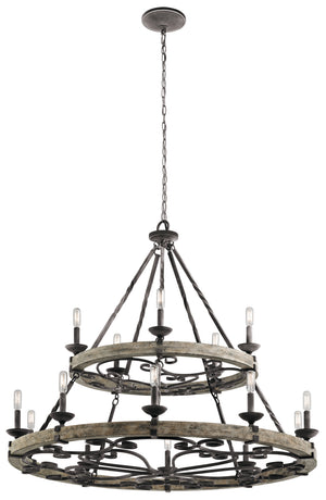 Kichler - 43826WZC - 15 Light Chandelier - Taulbee - Weathered Zinc