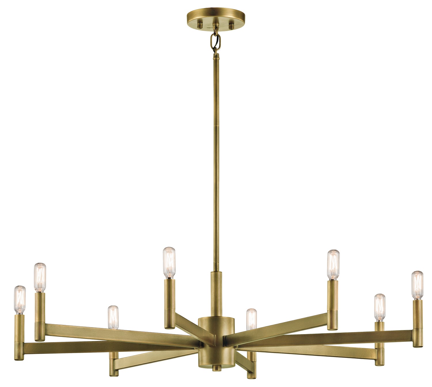 Kichler - 43857NBR - Eight Light Chandelier - Erzo - Natural Brass