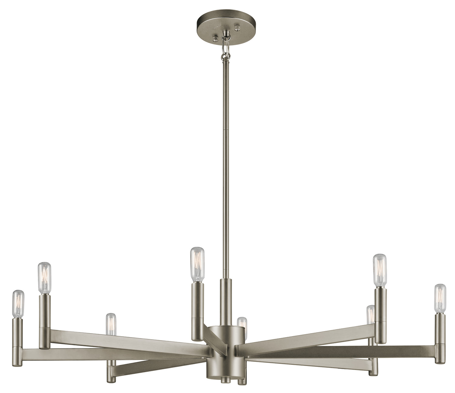 Kichler - 43857SN - Eight Light Chandelier - Erzo - Satin Nickel