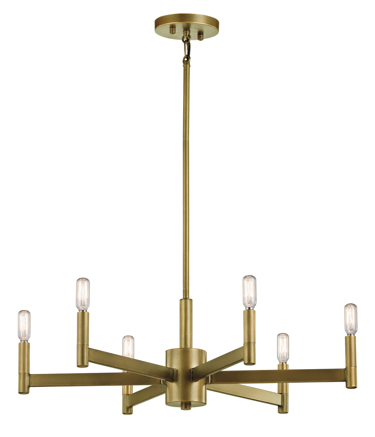 Kichler - 43859NBR - Six Light Chandelier - Erzo - Natural Brass