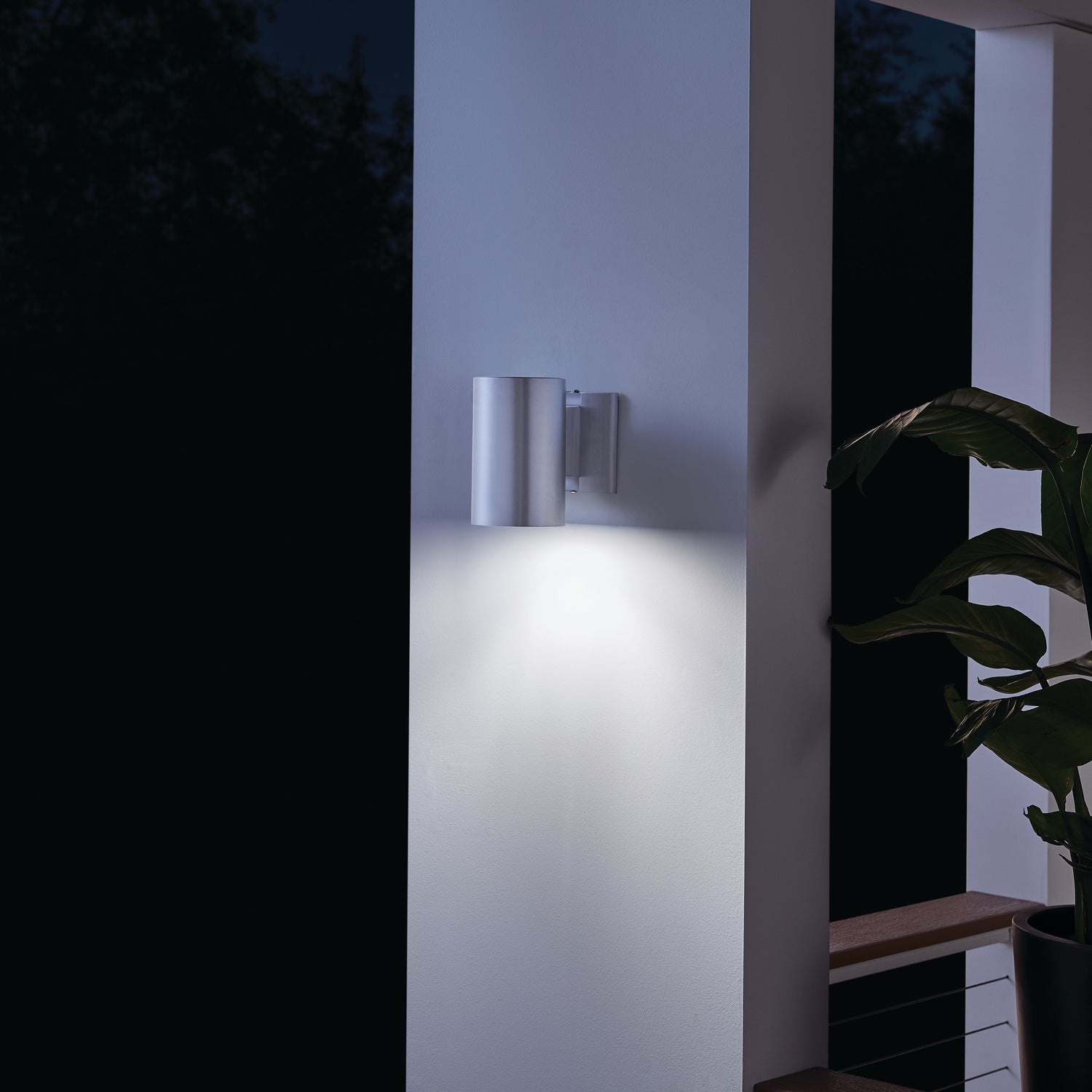 Kichler - 9234BA - One Light Outdoor Wall Mount - Brushed Aluminum