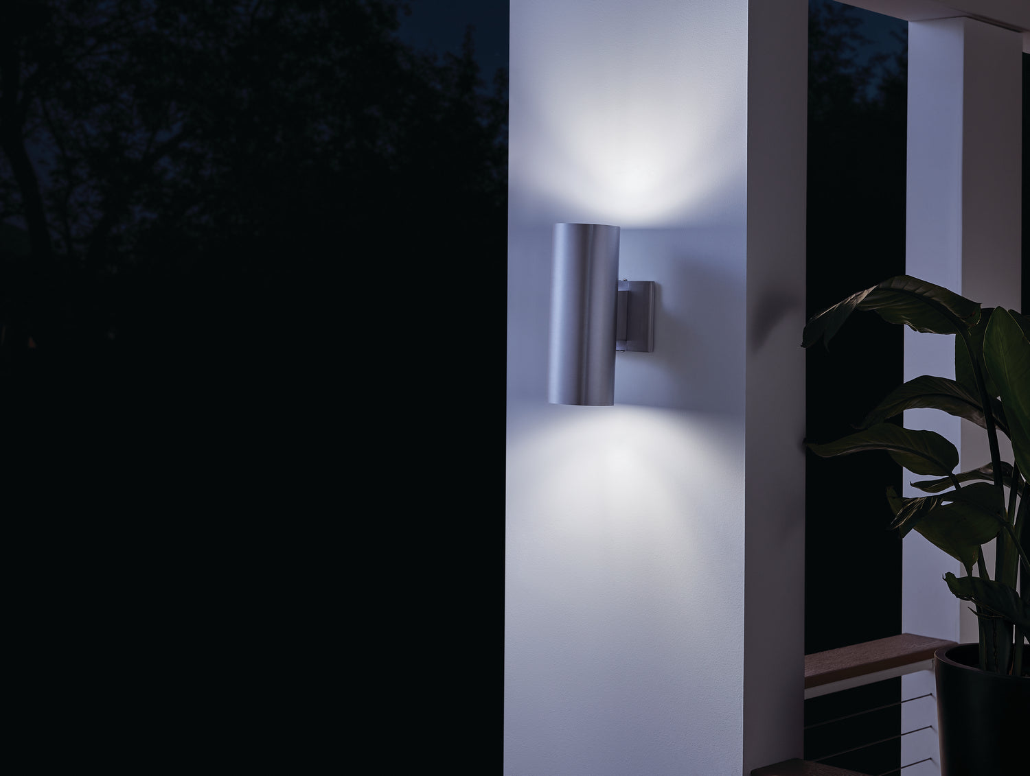 Kichler - 9244BA - Two Light Outdoor Wall Mount - Brushed Aluminum