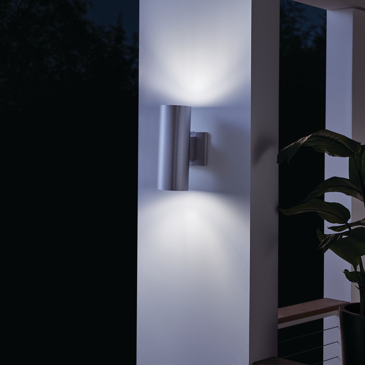 Kichler - 9244BA - Two Light Outdoor Wall Mount - Brushed Aluminum