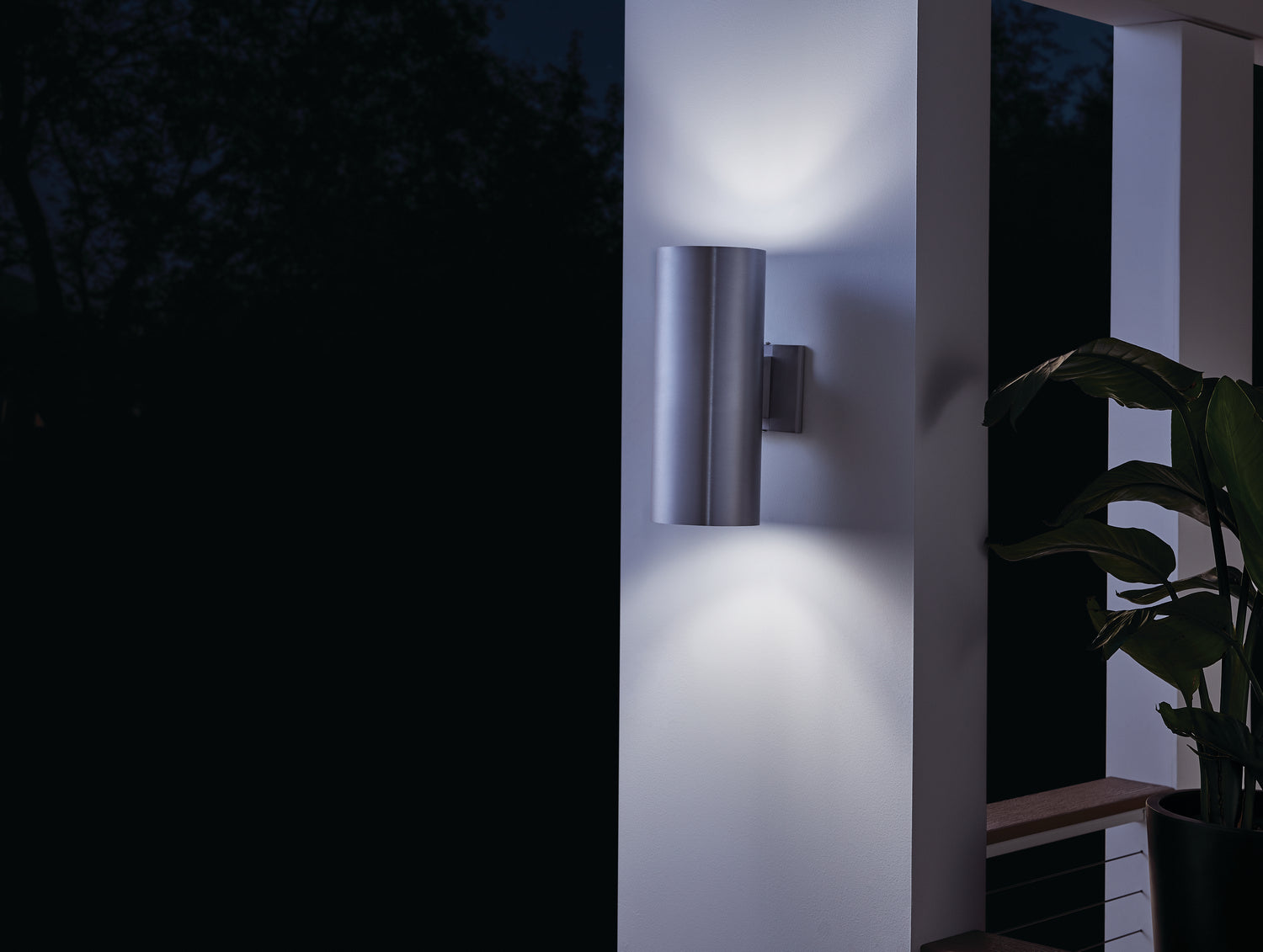 Kichler - 9246BA - Two Light Outdoor Wall Mount - Brushed Aluminum