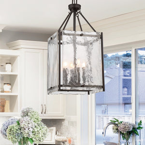 Savoy House - 3-3041-4-13 - Four Light Foyer Pendant - Glenwood - English Bronze