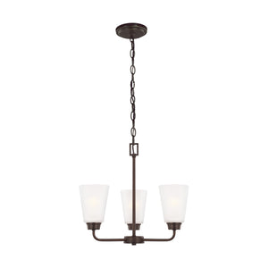 Generation Lighting. - 3115203-710 - Three Light Chandelier - Kerrville - Bronze