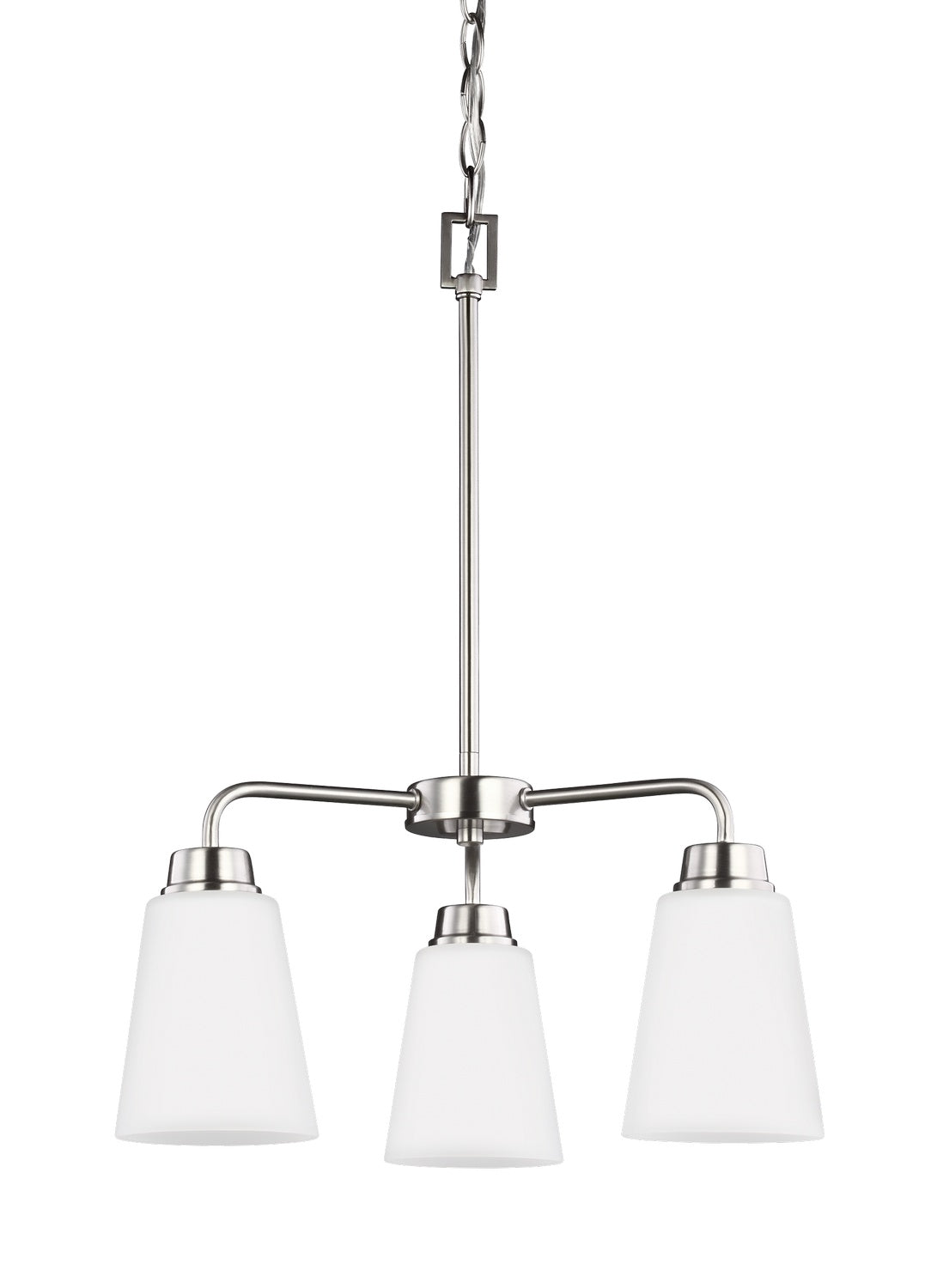 Generation Lighting. - 3115203-962 - Three Light Chandelier - Kerrville - Brushed Nickel