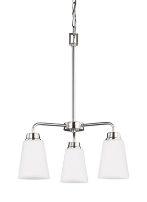 Generation Lighting - 3115203-962 - Three Light Chandelier - Kerrville - Brushed Nickel