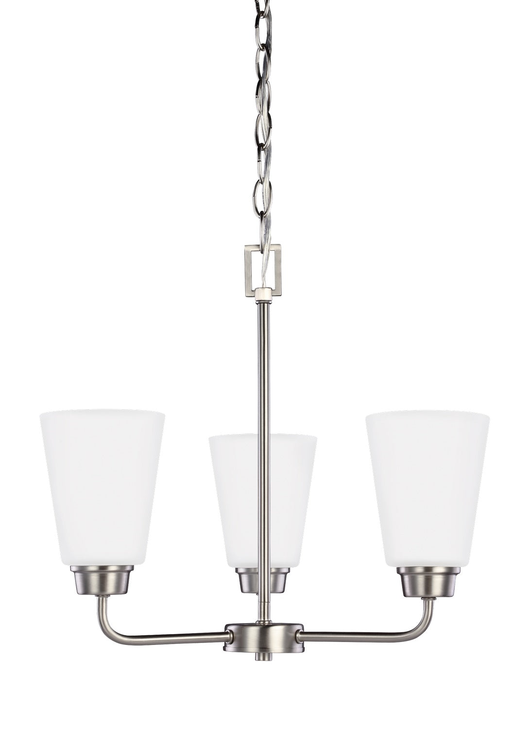 Generation Lighting. - 3115203-962 - Three Light Chandelier - Kerrville - Brushed Nickel