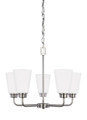 Generation Lighting. - 3115205-962 - Five Light Chandelier - Kerrville - Brushed Nickel