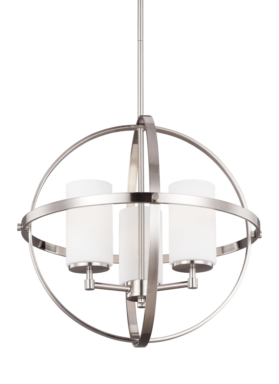 Generation Lighting. - 3124603-962 - Three Light Chandelier - Alturas - Brushed Nickel