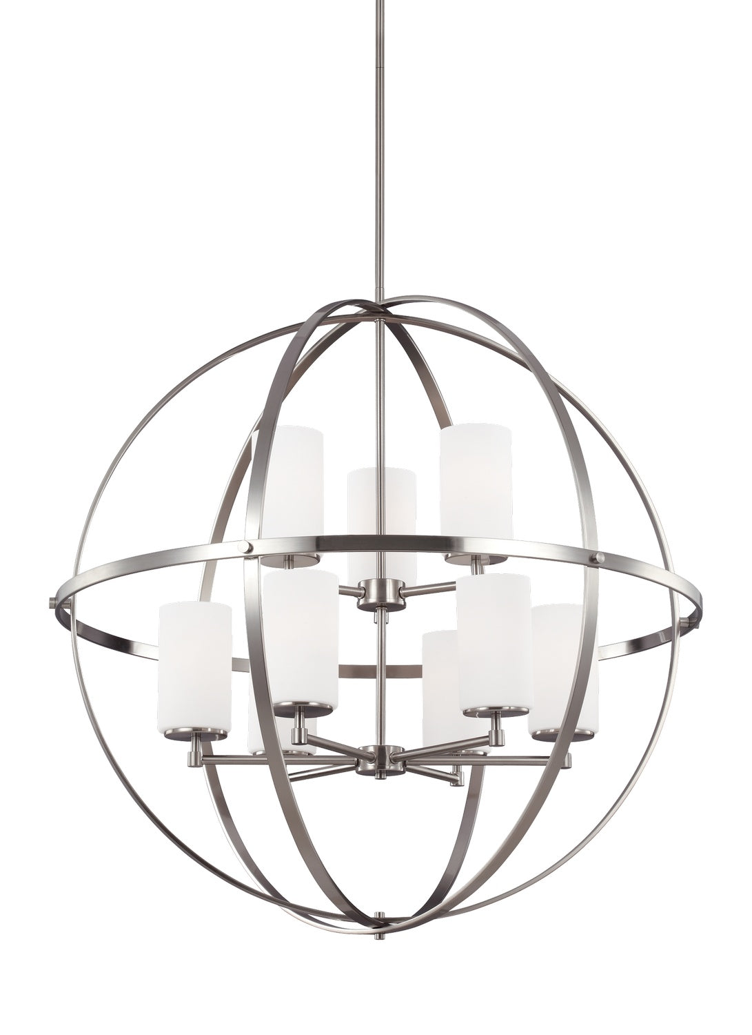 Generation Lighting. - 3124609-962 - Nine Light Chandelier - Alturas - Brushed Nickel