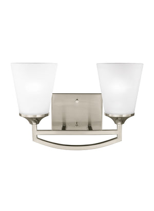 Generation Lighting. - 4424502-962 - Two Light Wall / Bath - Hanford - Brushed Nickel