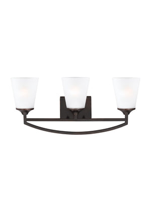 Generation Lighting. - 4424503-710 - Three Light Wall / Bath - Hanford - Bronze