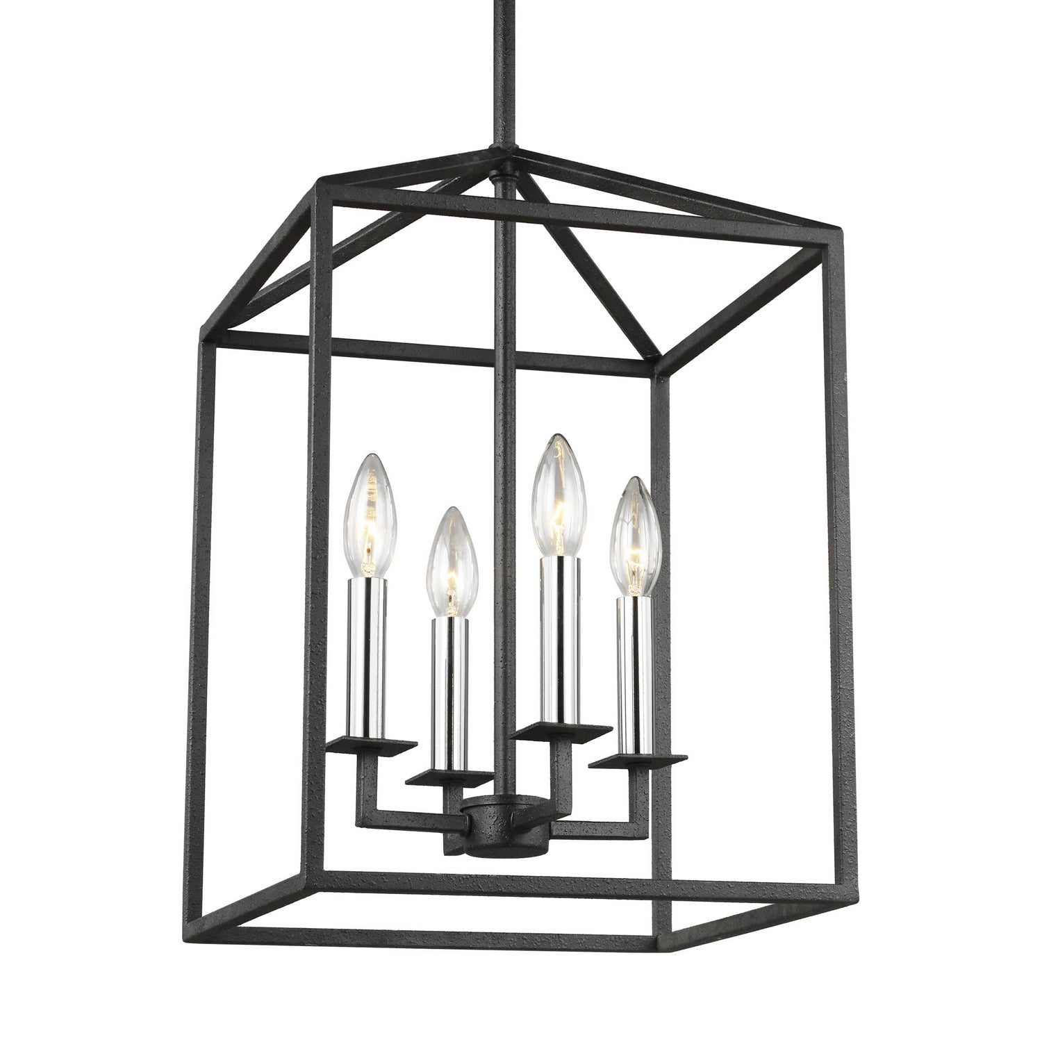 Generation Lighting. - 5115004-112 - Four Light Hall / Foyer - Perryton - Midnight Black